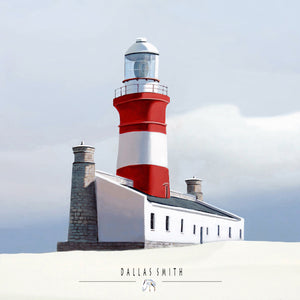 Order Lighthouse art print Buy Cape Agulhas South Africa lighthouse print 