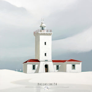 Buy lighthouse art online Top beach lighthouse print Order St Blaze Mosselbay lighthouse South Africa online art Lighthouse wall art for sale Best beach house art