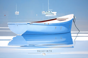Boat print for beach house art Buy art online order Knysna rowboat art 
