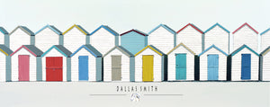 Buy beach print online Order change rooms Purchase beach huts prints Best beach house art online